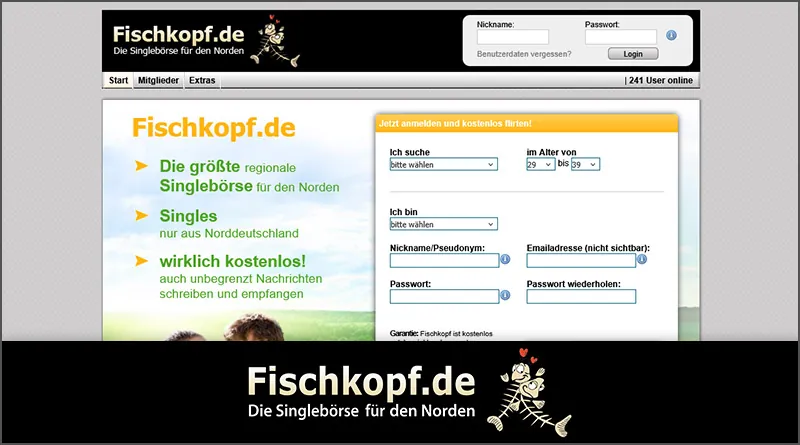 Startseite von Fischkopf.de (Screenshot)