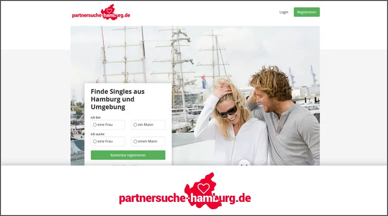 Startseite von Partnersuche-hamburg.de (Screenshot)